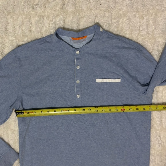 LOUIS CASTEL Men's Blue Long Sleeve Shirt - Picture 11 of 11